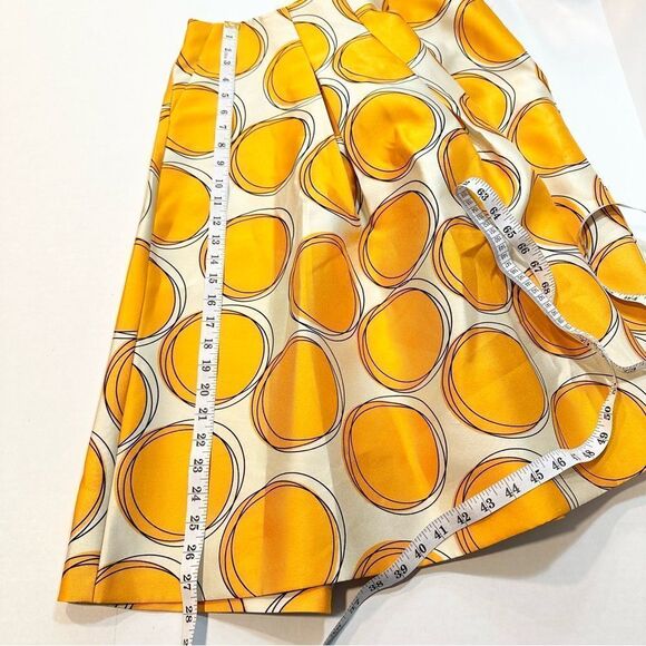 Lane Bryant A-Line Skirt Goldenrod Circle Mod Print Size 14 - Picture 10 of 10